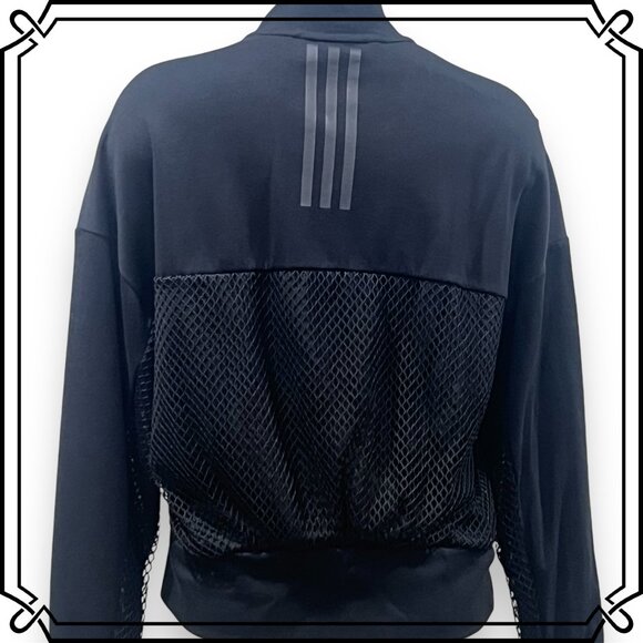 ADIDAS Lightweight Athletic Partial Mesh Bomber Jacket - Size M / NWOT - Picture 5 of 12